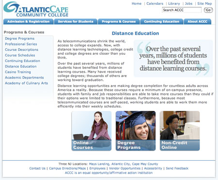 Atlantic Cape Community College Education  